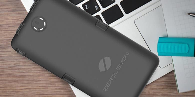 This slim battery packs massive charge, enough to charge an entire MacBook.
