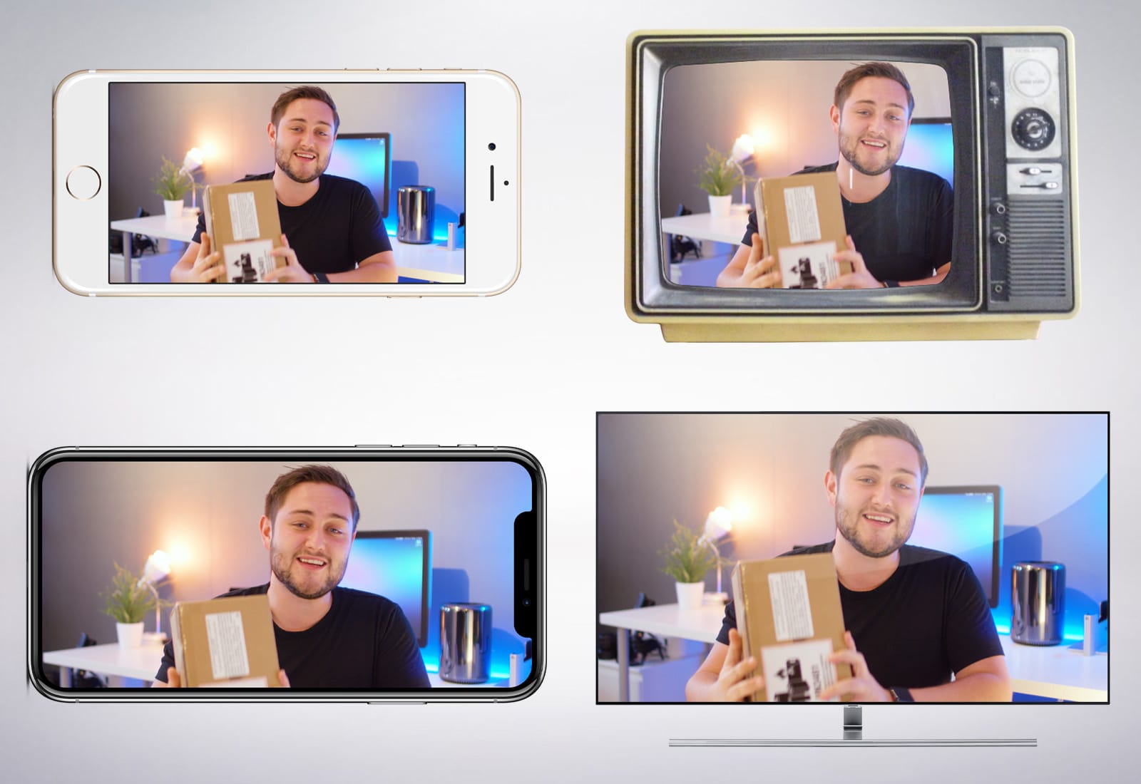 iPhone X looks like a bezel-free flatscreen TV