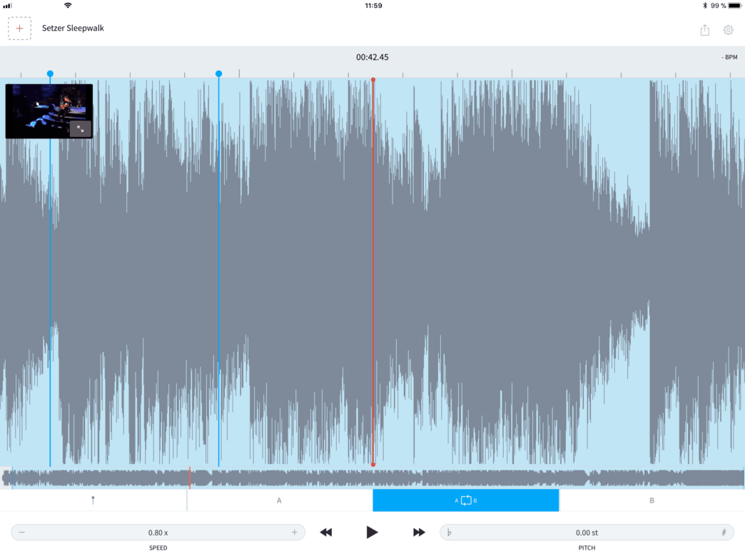 AudioStretch slows down songs and videos to make learning music easier