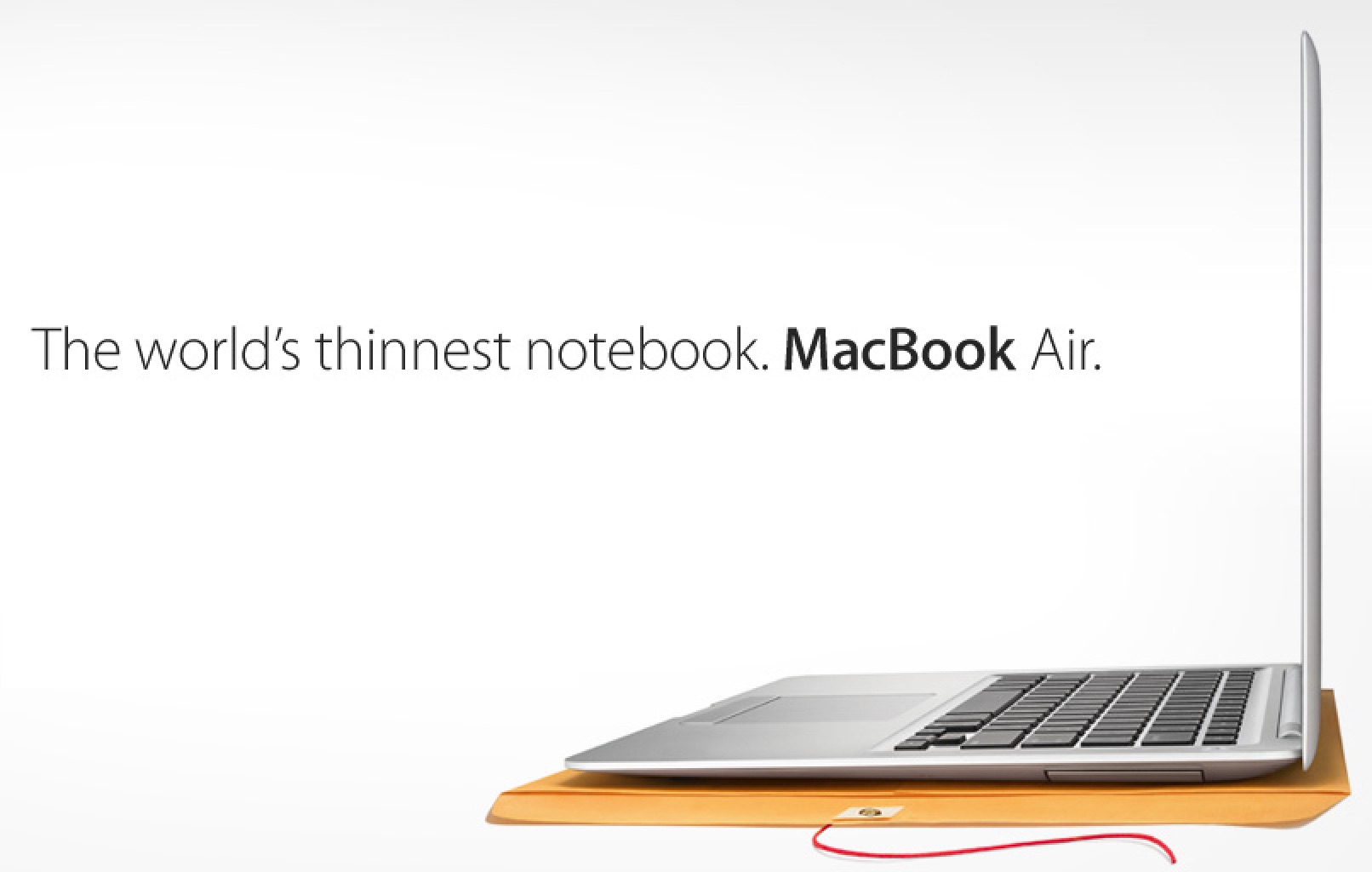 A plain manila envelope became a key stage prop for selling the MacBook Air.