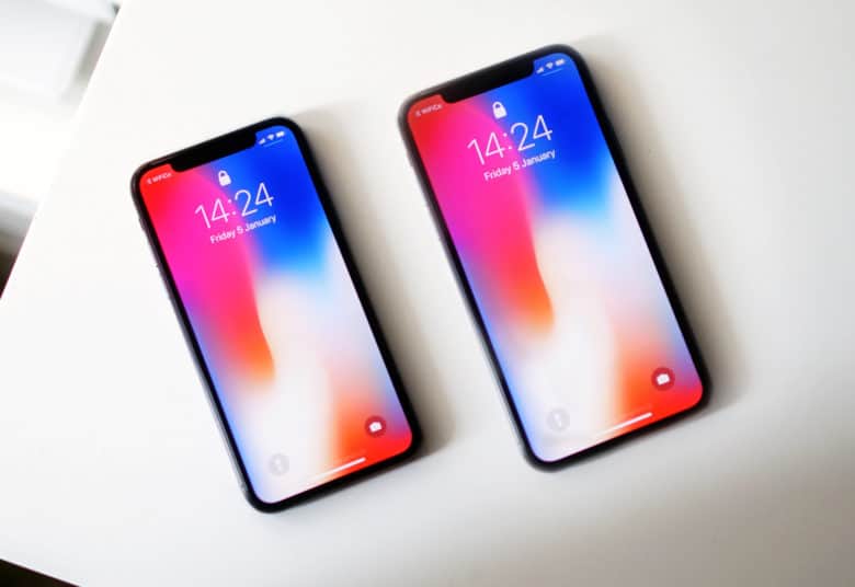 iPhone plus model next to iPhone X