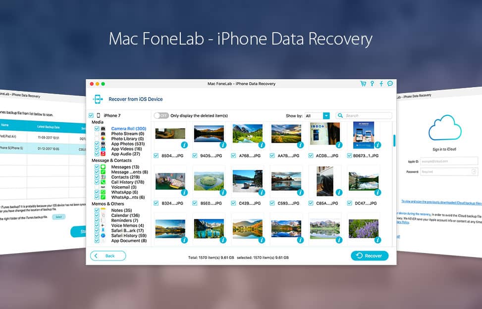 The Mac FoneLab iPhone Data Recovery app offers a powerful and intuitive alternative to iTunes for recovery of lost iOS data.