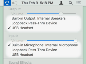 Rogue Amoeba's SoundSource in action.