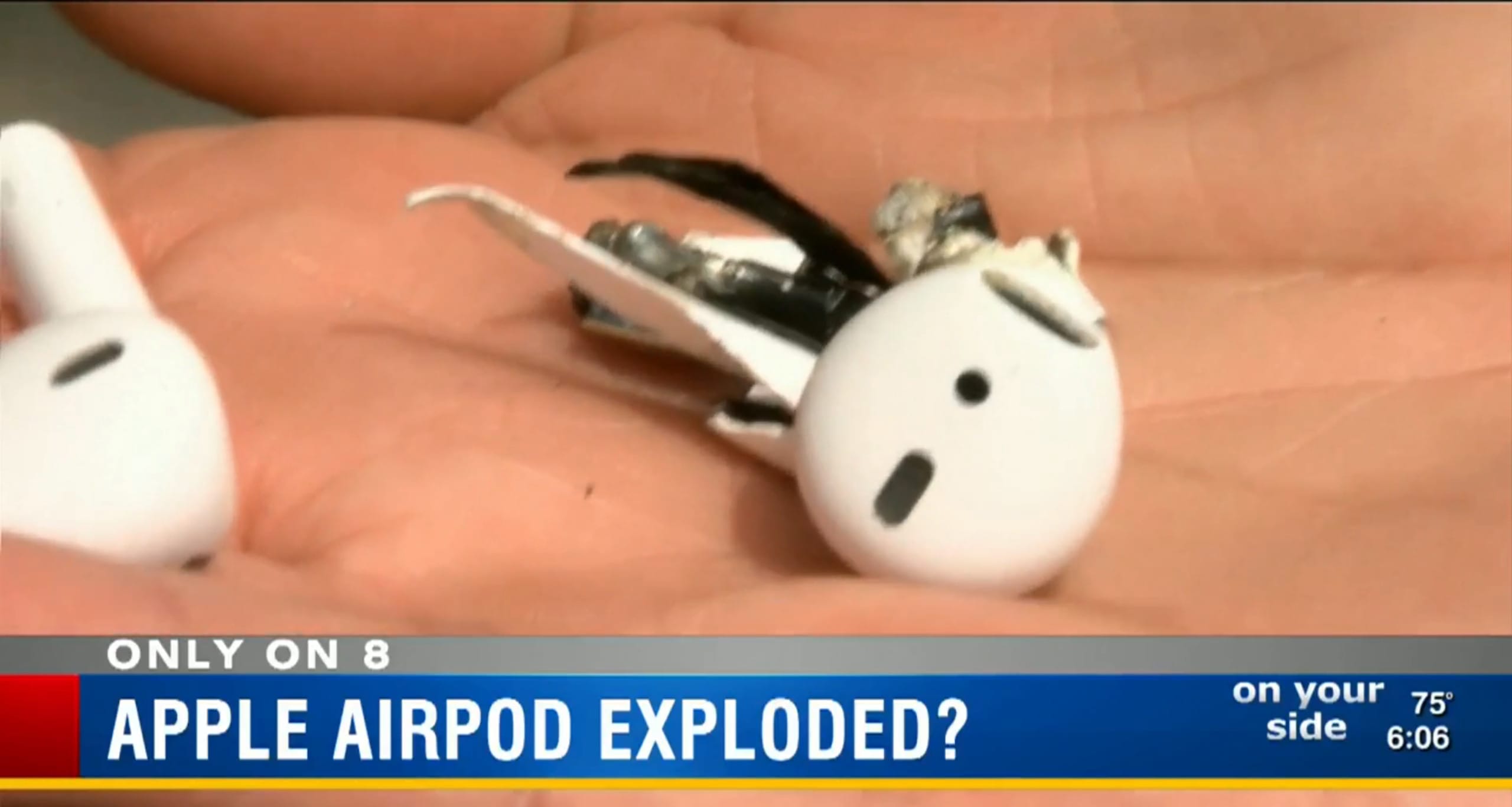 AirPod explodes