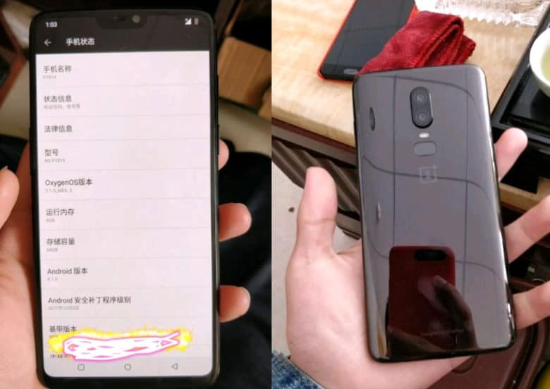 OnePlus 6 leak
