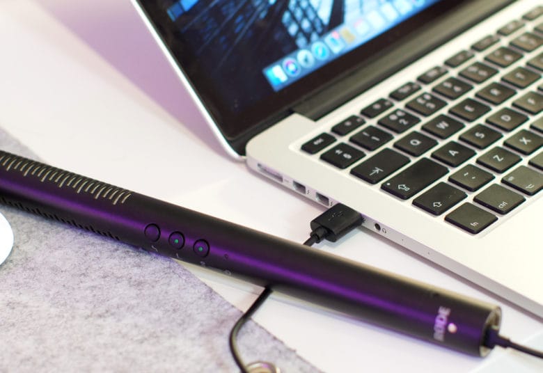 Rode NTG4 Microphone battery on charge