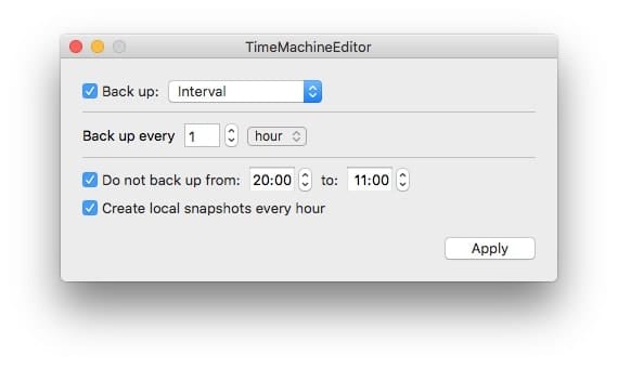 The basic settings let you choose any time period, including one hour.