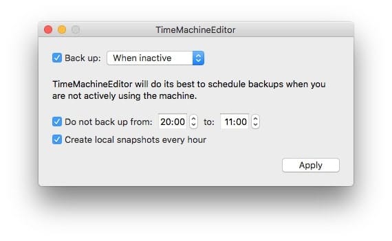 This option backs up whenever you step away from your Mac.