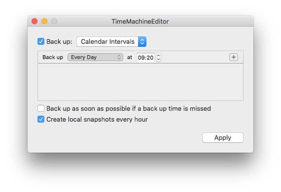 Set as many calendar-based backups as you like.