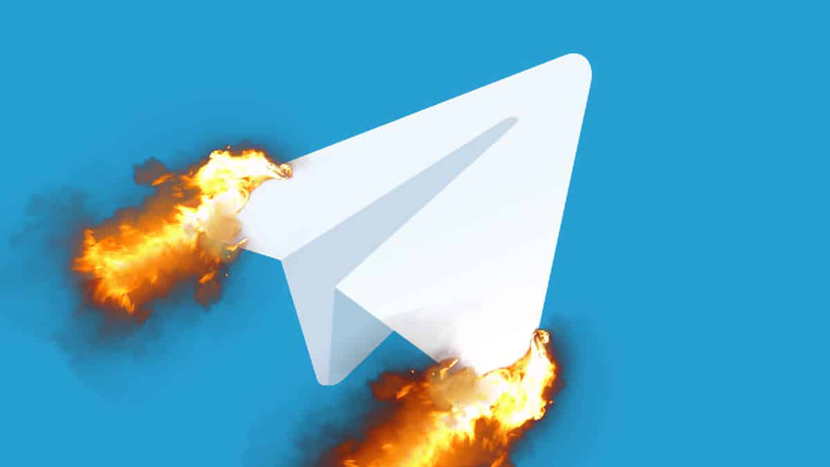 Telegram flames