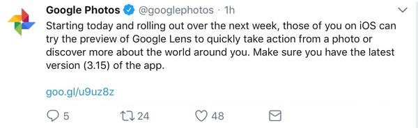 Google Lens announcement 