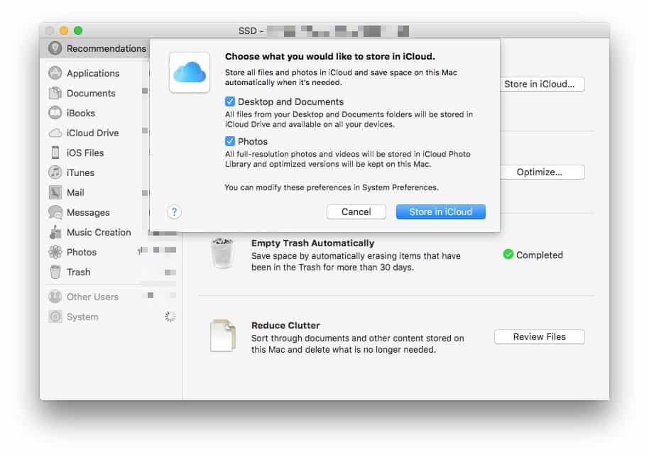 Use Store in iCloud to free up space. 