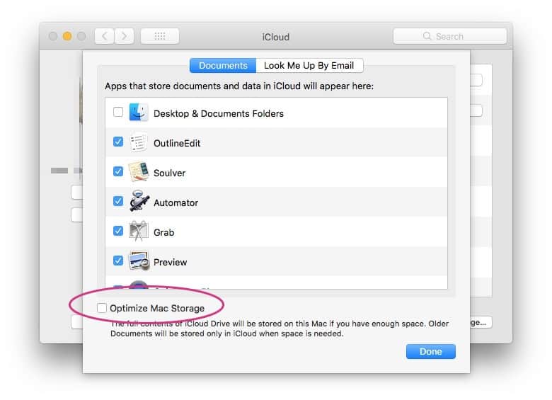 You can also optimize regular iCloud Drive storage.