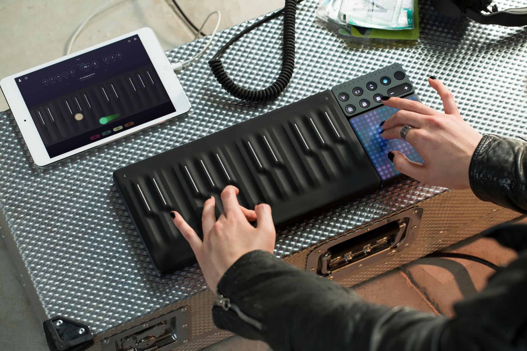 The modular Roli Songmaker Kit is wireless and extremely portable.