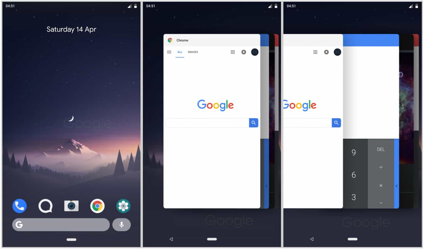 Android P app switcher