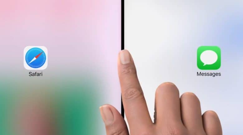 Side-by-side multitasking on iPad