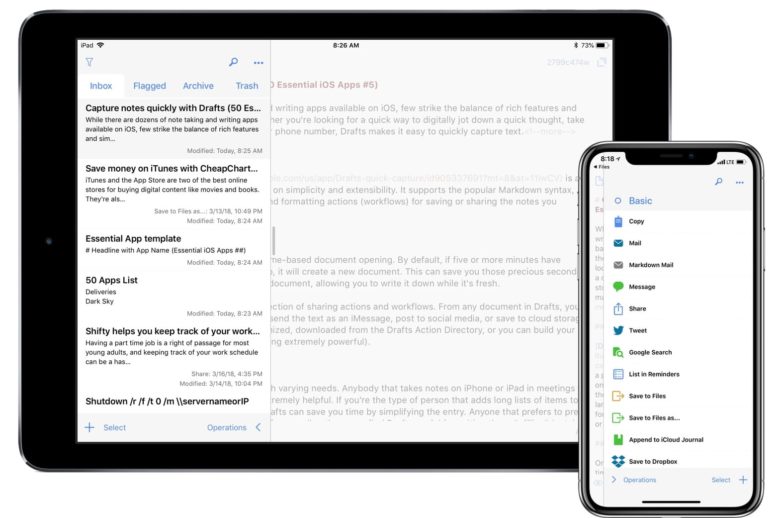 Capture notes quickly with Drafts [50 Essential iOS Apps 5] Cult of Mac