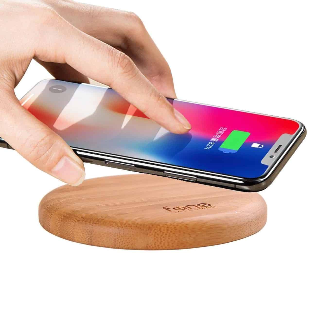 WoodPuck, a bamboo charger, makes a great addition to your home.