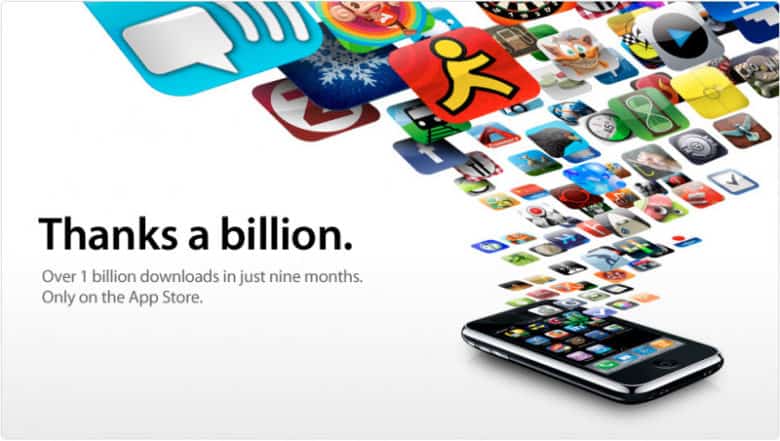 App Store milestones: Reaching 1 billion app downloads took surprisingly little time.