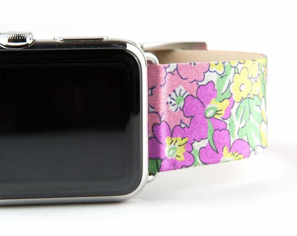 Clessant Liberty Silk Apple Watch band: These Apple Watch bands are painstakingly crafted using silk from Liberty London.