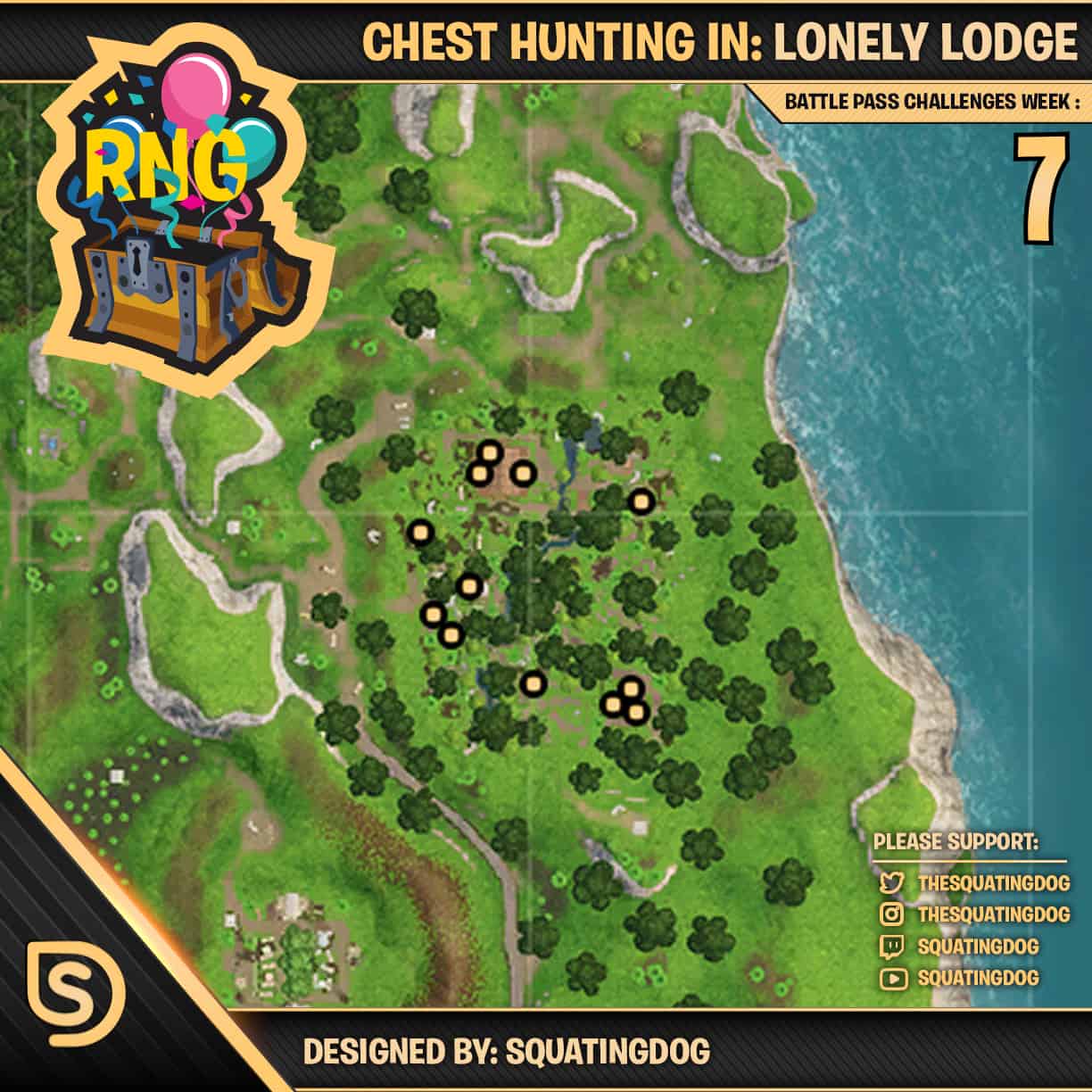 Fortnite chest spawns in Lonely Lodge