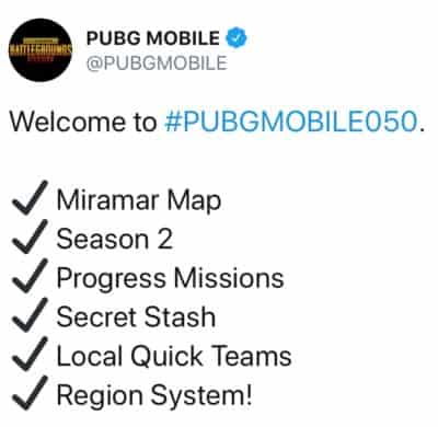 Everything new in PUBG Mobile 0.5.0