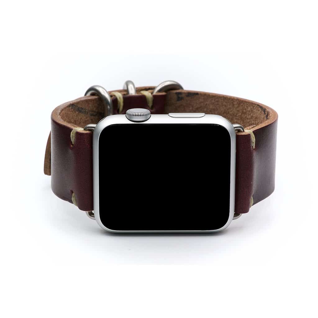 E3 Apple Watch band in Burgundy Chromexcel leather