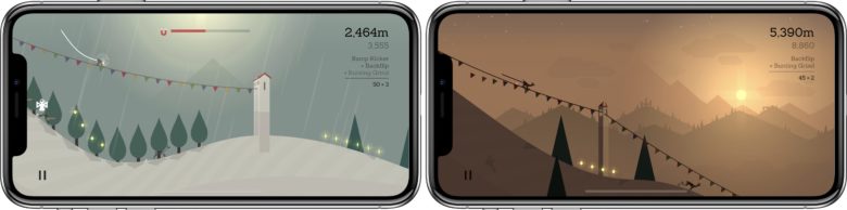 Alto's Adventure in-game on iPhone