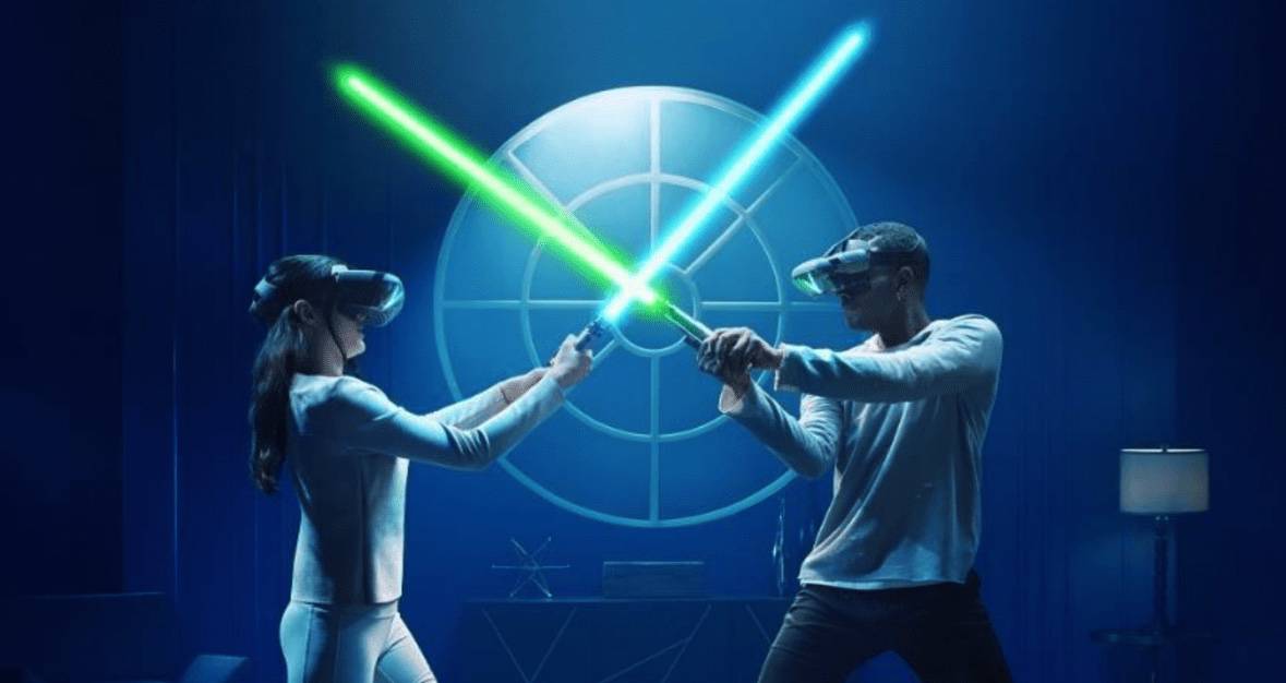 It's not your father's lightsaber, but Jedi Challenges lets you battle your megalomaniac dad or whiny son. Virtually, of course.