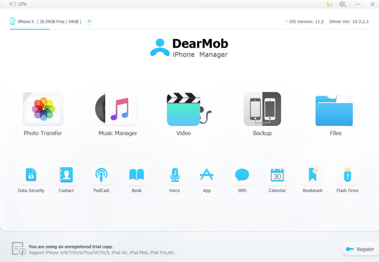 DearMob iPhone Manager makes it easy to manage all sorts of iPhone data.