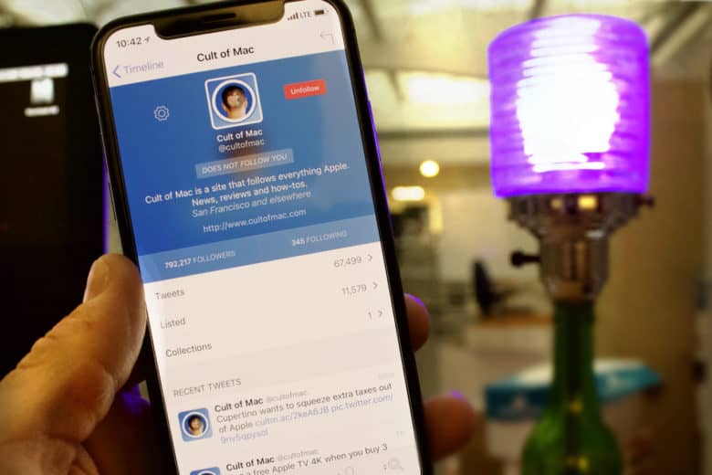 The Cult of Mac profile in Tweetbot on iOS