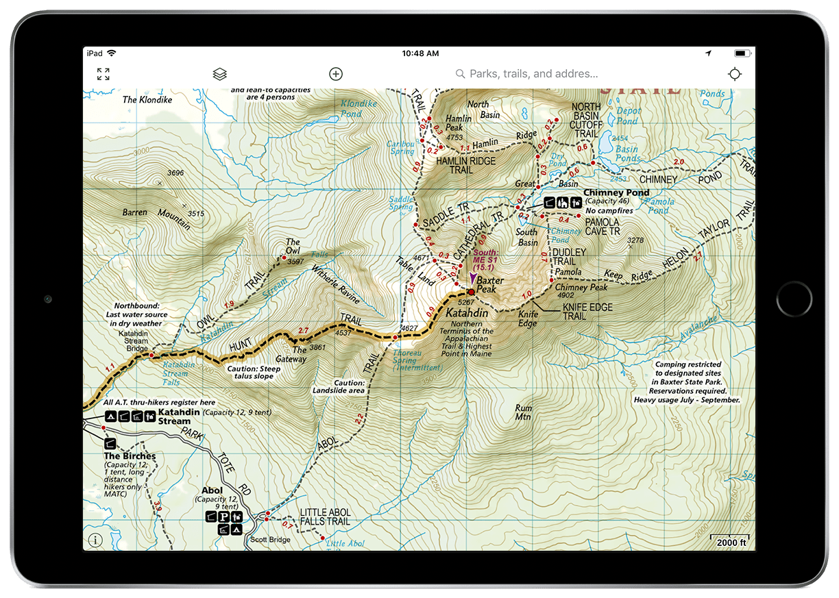 NatGeo Appalachian Trail Map gaia