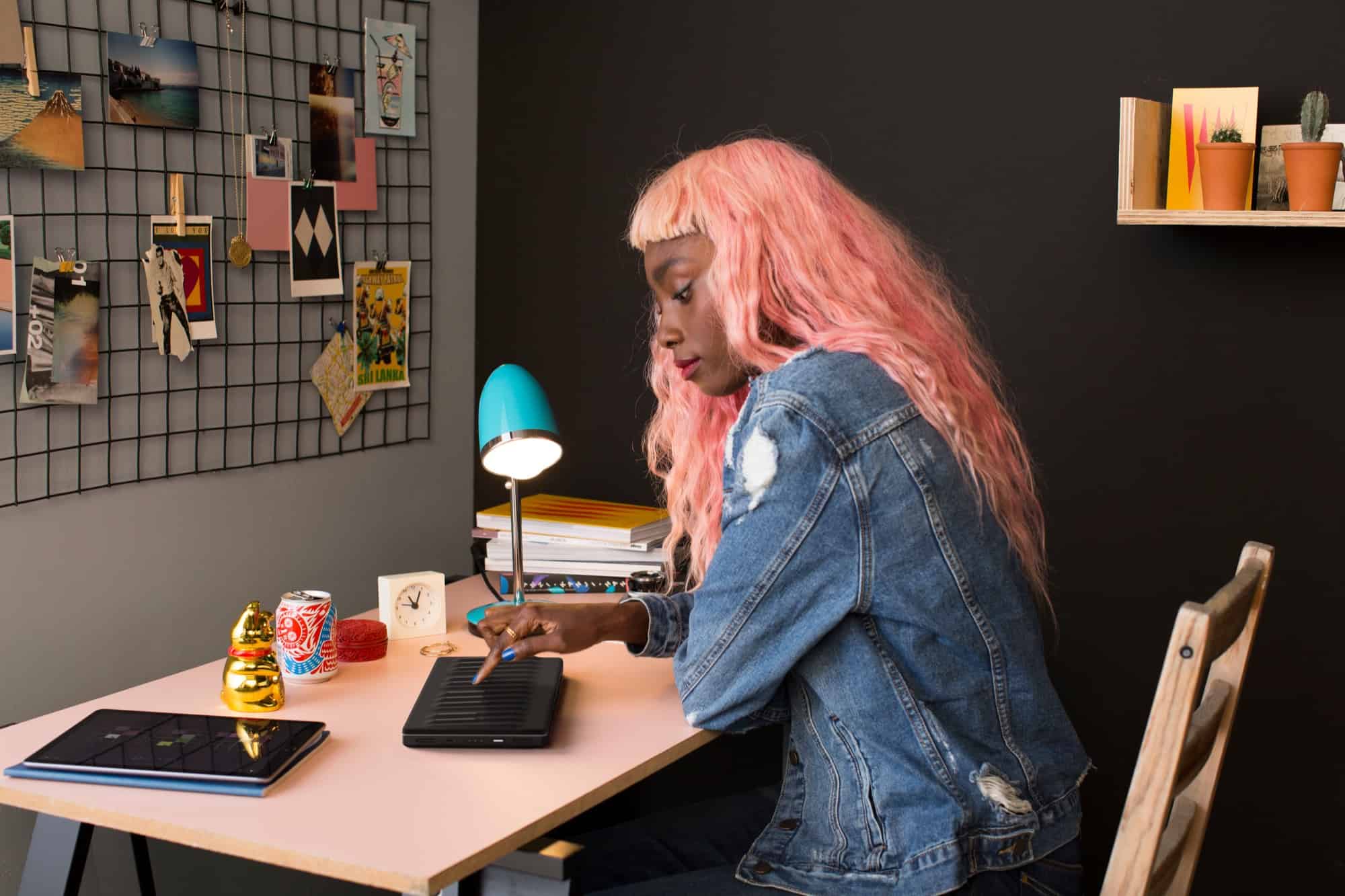 The tiny Block hooks up to an iPhone or iPad via Bluetooth.