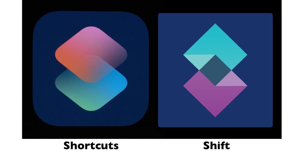 Apple Shortcuts vs. the Sift logo