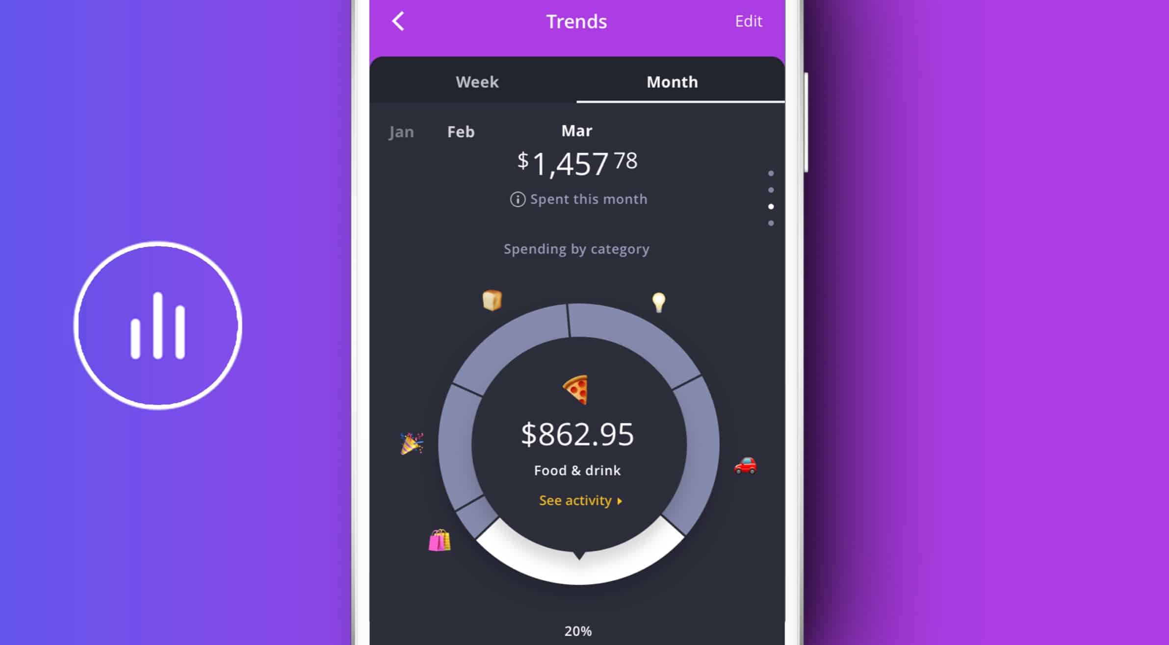 The Finn by Chase app helps track spending.