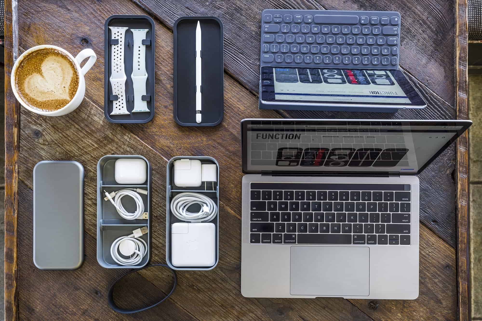 BentoStack: Your Apple extras stay orderly in this sleek, modular organizer inspired by Japanese design