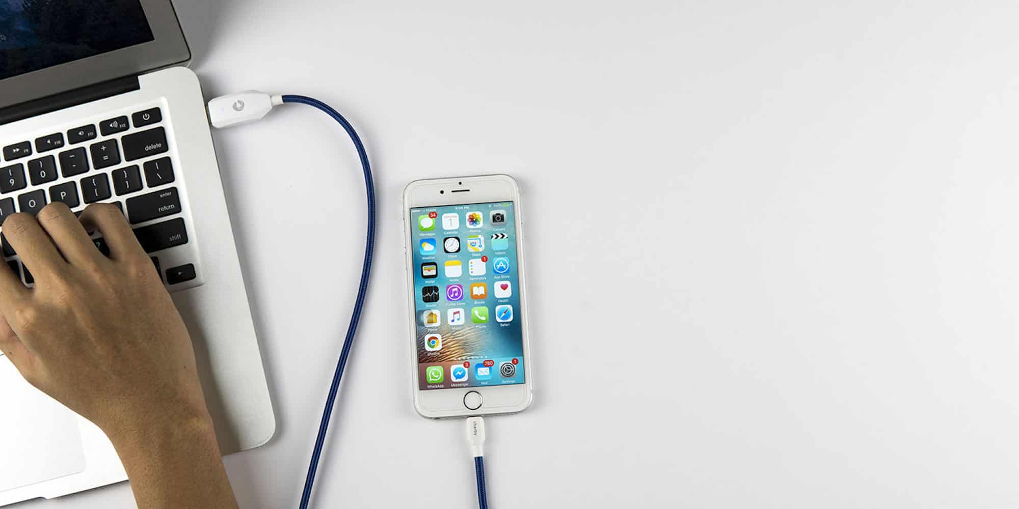 This smart charging cable automatically cuts off power when your phone is charged, extending its battery life.