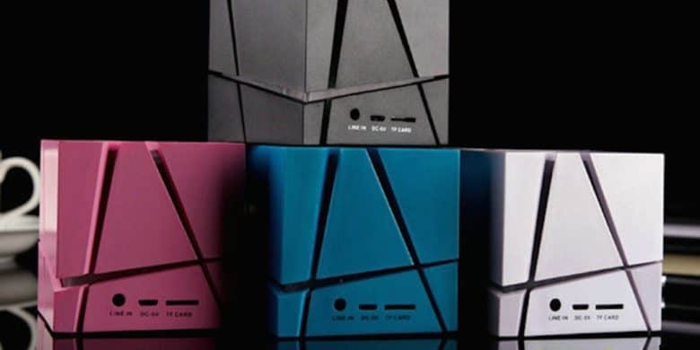 The Cube Speaker looks cool and sounds great, perfect for your futuristic dance parties.