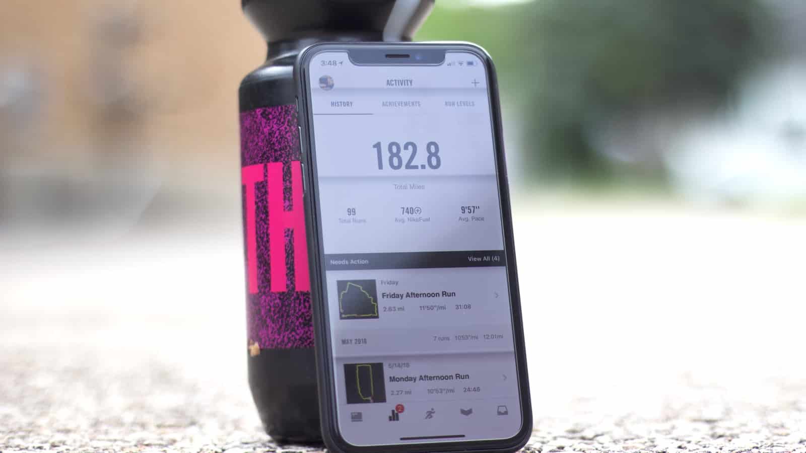 Nike+ Run Club app run tracking