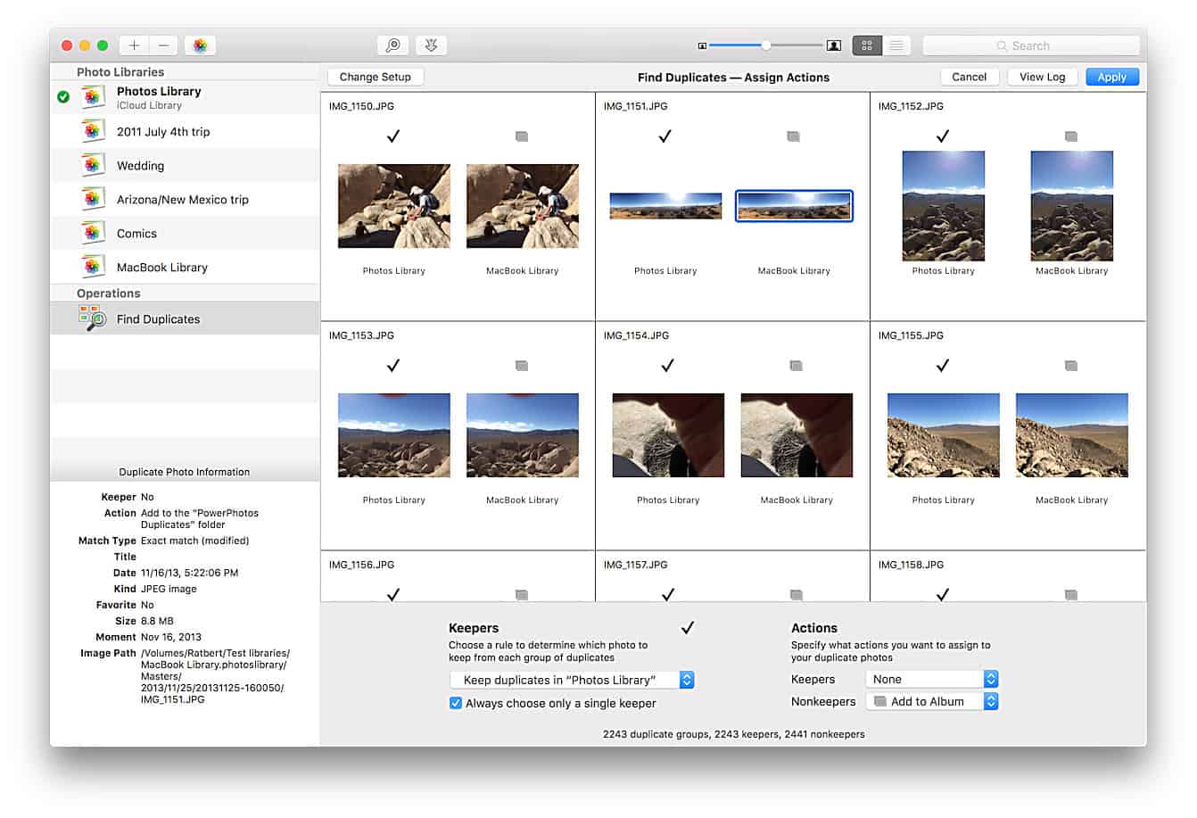 Find duplicate photos on your Mac the easy way with PowerPhotos Mac app.