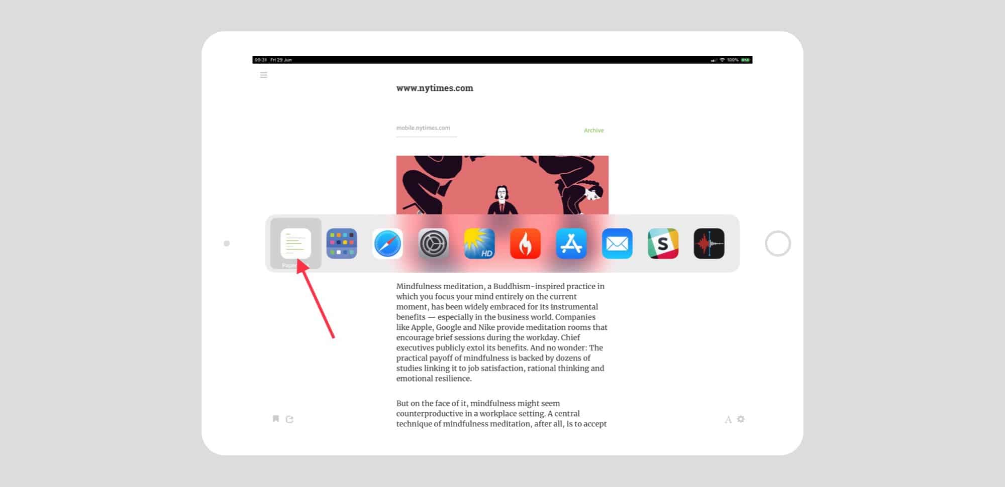 Paperback is a bookmarked website, right there in the App Switcher!