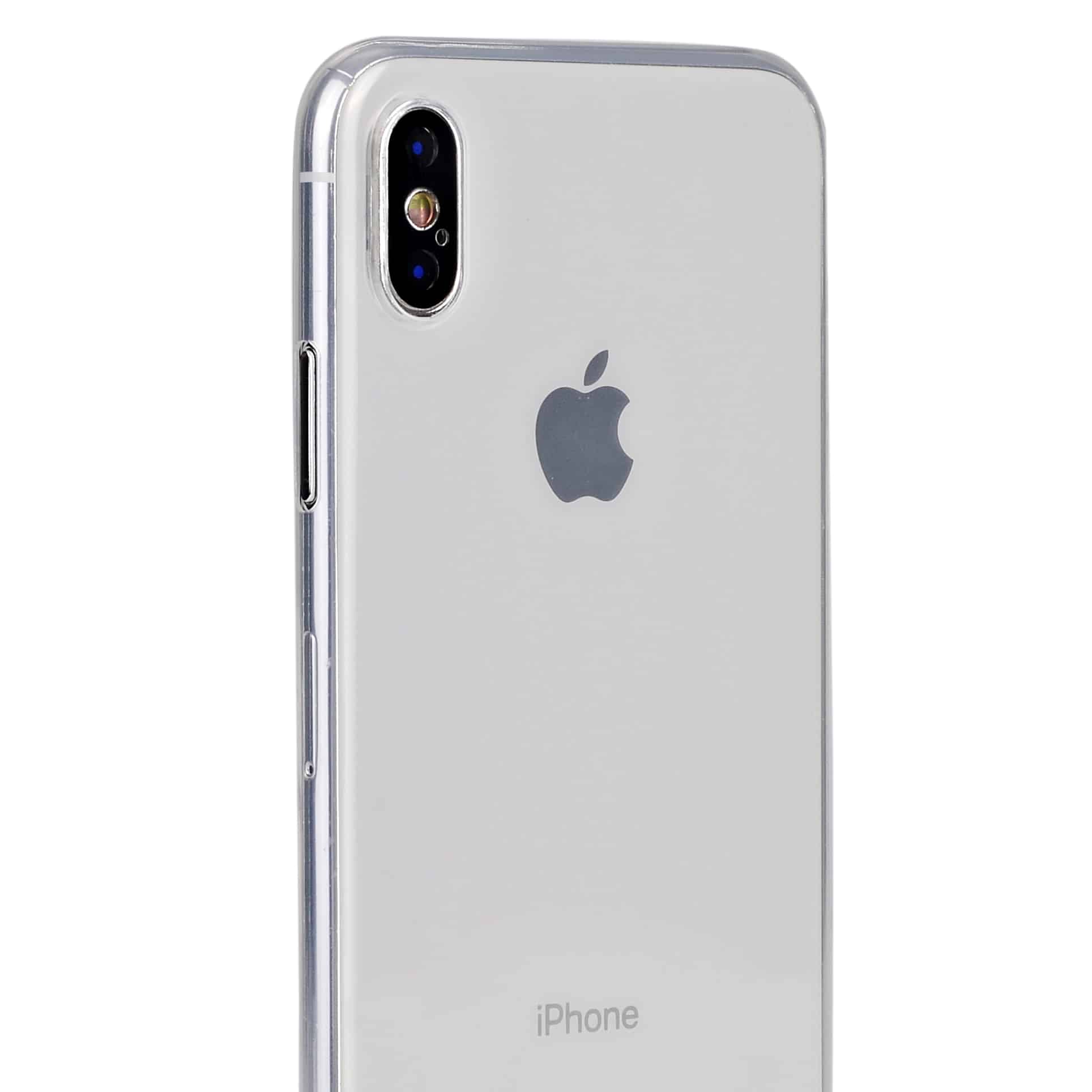 Unlike standard TPU cases, the MNML iPhone X case stays completely transparent.