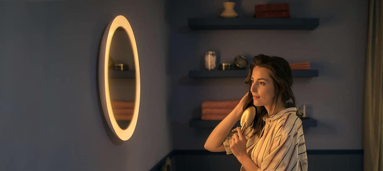 The Philips Adore bathroom mirror can e controlled through Apple's HomeKit home automation.