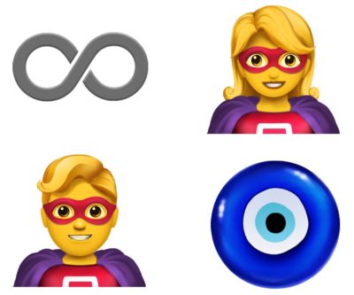 New Apple emoji include superheroes and the all-seeing eye.