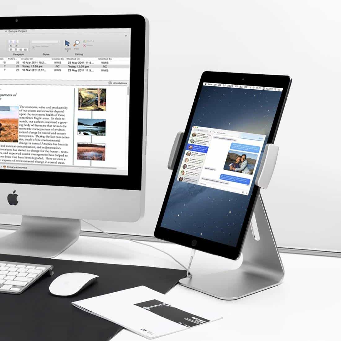 The AboveTek iPad stand really does look like a mini iMac.