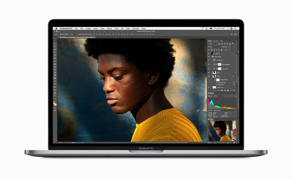 The new MacBook Pros feature True Tone technology for "a more natural viewing experience."