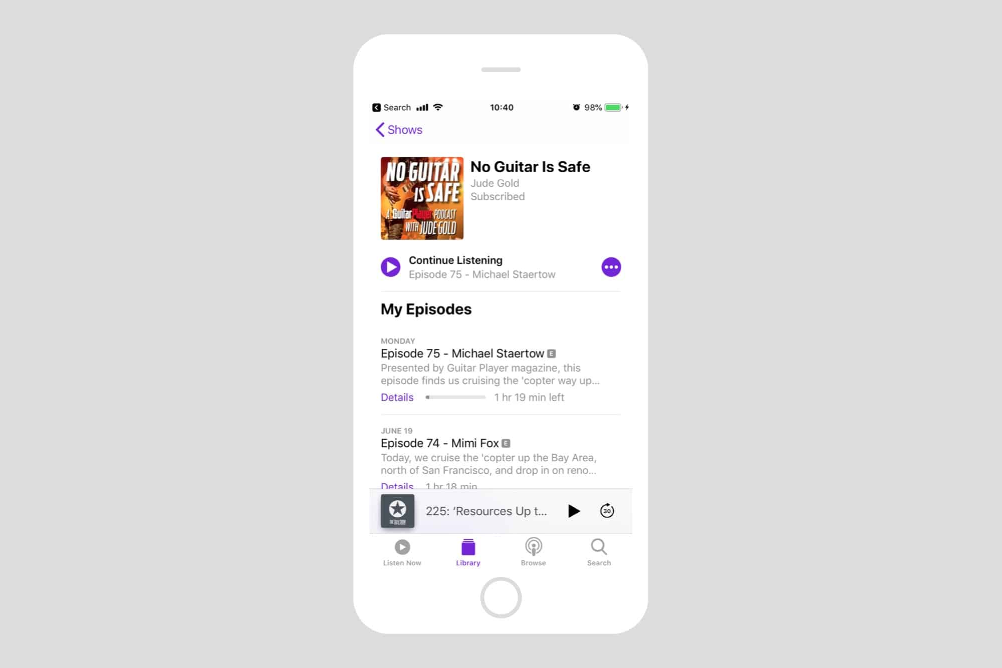 Podcasts is now as good as any third-party podcatcher app.
