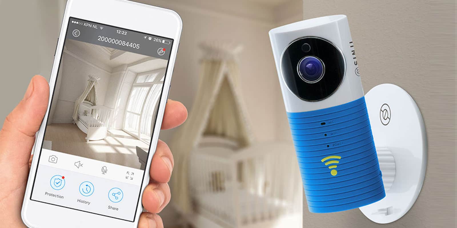 This WiFi camera is ideal for home security, keeping an eye on your baby, or just answering the door.