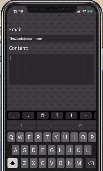 iOS touch bar