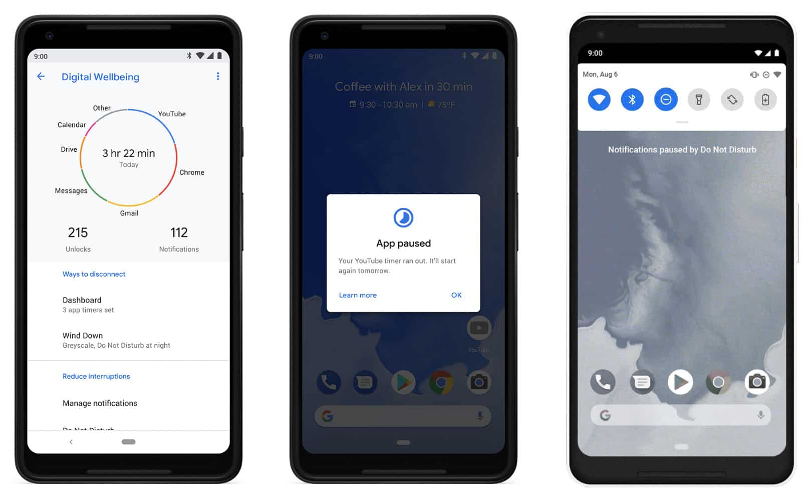 Android Pie digital wellbeing
